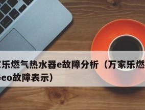 华帝热水器E2故障码解析与维修指南（华帝热水器故障码E2原因）