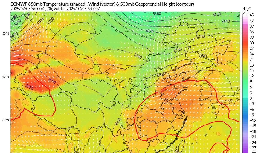 大范围牛舔型高温突降北方,多地破纪录气候乱套？分析:暂副高异常  第2张