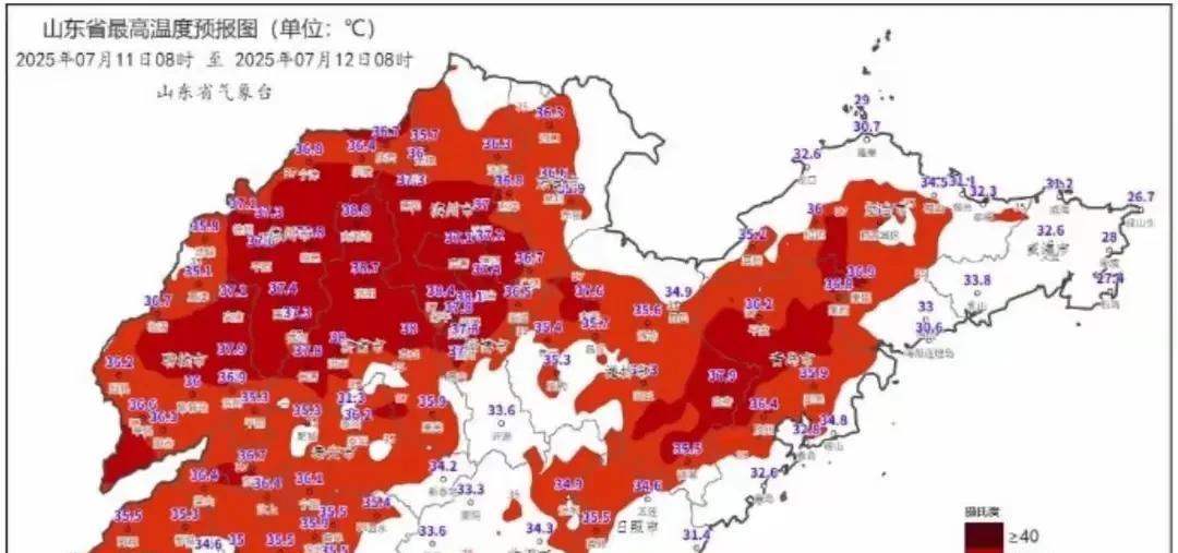 山东省降雨形势转变，高温天气全面来袭，具体分布如下地区  第2张